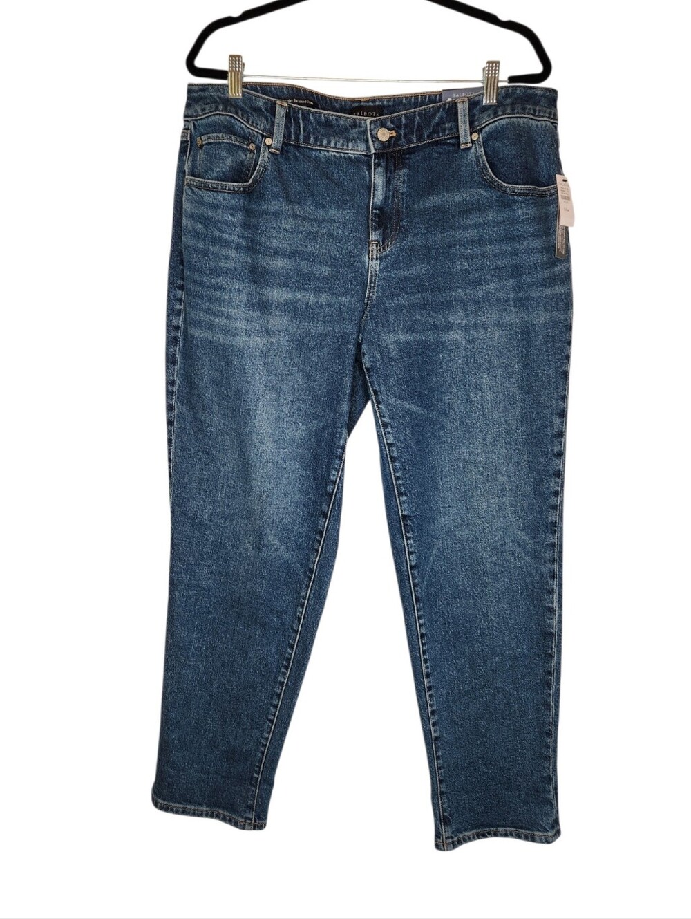 NEW Talbots Everyday Relaxed Blue Denim Ankle Jeans Size 14W